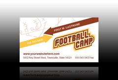 football-camp-business card-template